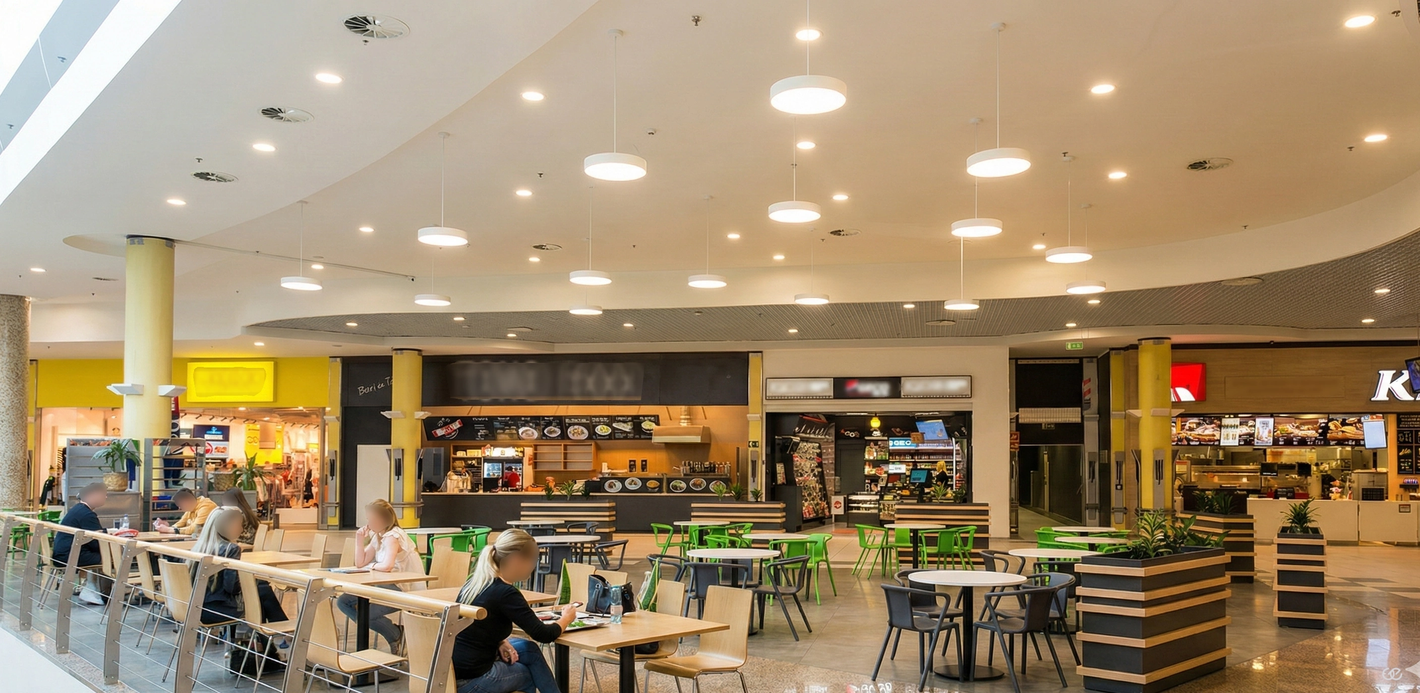Futurum Ostrava – vnitřní osvětlení obchodního centra a gastro zóny