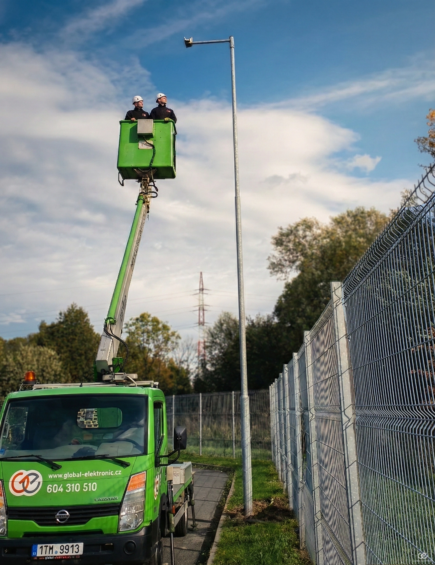 Public lighting service from an aerial platform